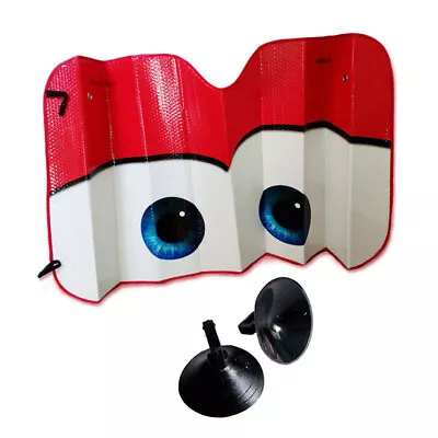 Car Windshield Sun Shade Big Eyes Cars Front Visor Window Aluminium Foil Cartoon • $36.25