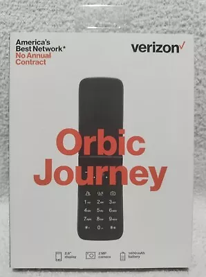 Orbic ORB2200LBVZPP Journey V Flip Basic Phone Black No Contract 2.8  Display • $37.99