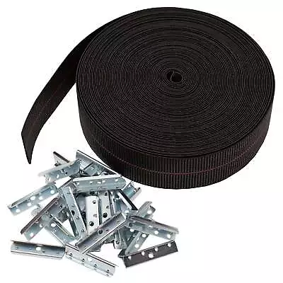 House2Home Elastic 2in X 60ft Webbing Kit For Furniture Repair With 60 Clips • £56.20