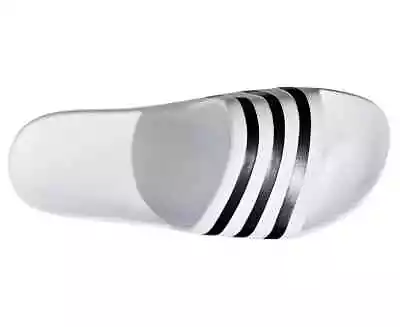 Adidas Unisex Adilette Aqua Slides - Cloud White/Core Black • $45.99