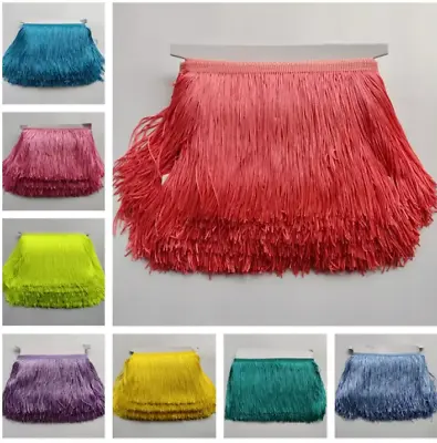 28 Colours 15cm Braid Trim Tassel Fringe Lace Per 30cm DIY Craft Decor Costume • $2.50