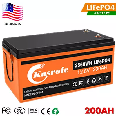 OEM 200AH LiFePO4 Deep Cycle Li-ion Battery For RV Marine Off-Grid Solar System • $443.42