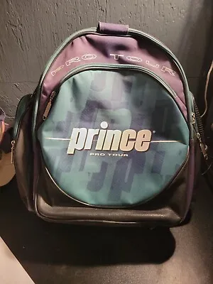 Vintage Prince Pro Tour Tennis Team Racket Carrier Backpack Color: Green EUC HTF • $31.14