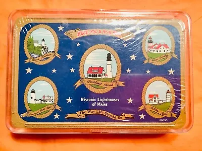 Maine Lighthouses Playing Cards - New - Unused Plastic Case  BRAND NEW 1 Deck • $12.99