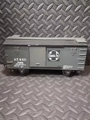 Scientific Toys 6789 G Scale Santa Fe  Train Box Car Gray Vintage • $16