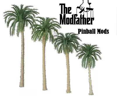 Jurassic Park Pinball Playfield Coconut Palms Mod (SET OF 4) • $29