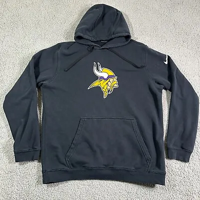 Nike Minnesota Vikings Hoodie Men Size XL Black Sweatshirt NFL • $30