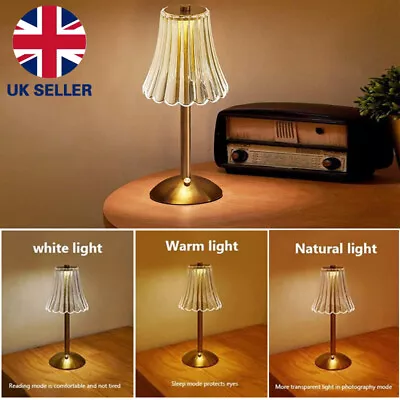 USB LED Table Lamp Dimmable Touch Bar Night Light Rechargeable Lamp ​Cordless UK • £10.99