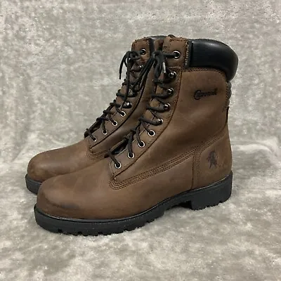 Chippewa Sportility Mens 8.5 Wide Brown Leather Vibram Logger Lineman Work Boots • $67.15