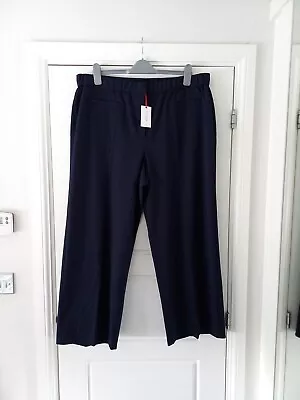 Magi Sculpt Navy Blue Wide Leg Trousers Size 22 Uk New Fit 18 20 Best • £24.99