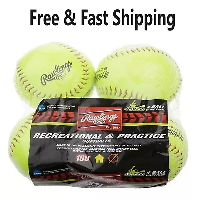 Rawlings NCAA Recreational Fastpitch Softballs 11 Inch 4 Count New • $14.02