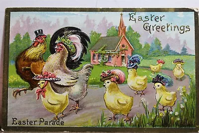 Easter Greetings Parade Postcard Old Vintage Card View Standard Souvenir Postal • $6.50