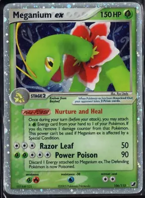 Meganium Ex 106/115 Ultra Rare EX Unseen Forces Pokemon TCG Played Condition • $24.99