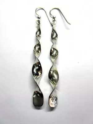 Vintage MEXICAN STERLING SILVER Designer EARRINGS Dominique Dinouart Designs DDD • £2.50