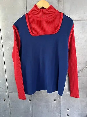 Vintage Lido Pure Virgin Wool Sweater Large 70s Ski Retro Vtg California • $18