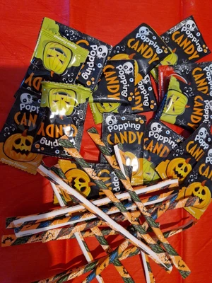 £3.99 • Buy Halloween  Sherbert  Straws  &  Popping  Candy   Halloween  Trick Or Treat X 30