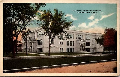 Postcard Manhattan KS Manhattan High School Vintage Postcard • $4.99