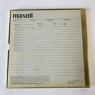 Maxell UD 35-180 Reel To Reel Tape W/ Badinage Electronics 7 1/2 IPS Recording • $125