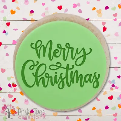 £4.95 • Buy Merry Christmas Embosser Stamp, Cookie Cutter, Fondant Cupcake, Baking *NEW*