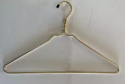 Gold Tone Aluminum Metal Heavy Duty Coat/Suit Hangers Set Of 4 • $15