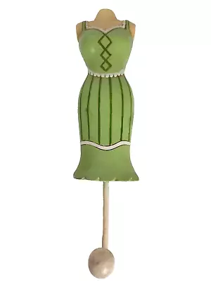 Green Dress Dressmaker Female Figure Mannequin 9.5  Wall Hanging Hook • $9.09