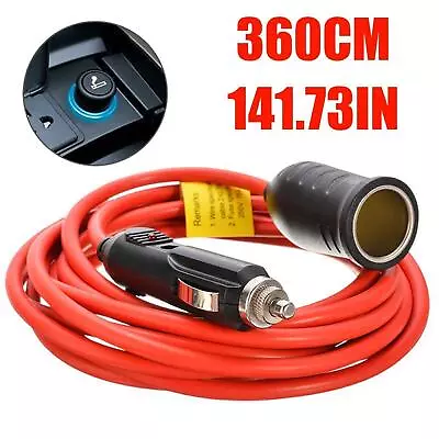 Cigarette Lighter Extension Cable 3.6m 12V Extension Car Car Camping • £12.83