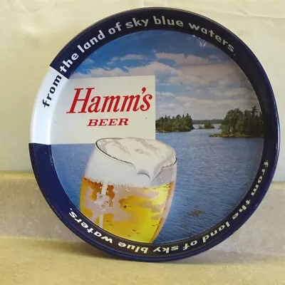 Vintage Hamm's Beer Serving Tray Lake Scene 12  Land Of Sky Blue Waters #2 • $60