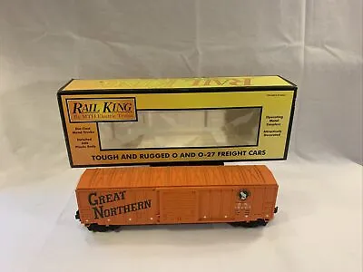 MTH RailKing 30-74003 Great Northern 50’ Single Door Modern Boxcar Used O Gauge • $49.99