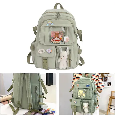 £11.81 • Buy Teens School Backpack Kawaii Cute Bear College Travel Casual Bag For Girls Green