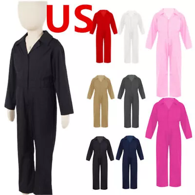 $4.96 • Buy US Kid Boys Jumpsuit Gentleman Romper Long Sleeve Tuxedo Bow Tie Bodysuit Formal