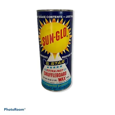 Vintage 1 Lb Can Of Sun-Glo 5 Star Extra Fast Shuffleboard Wax New Sealed   • $49.99