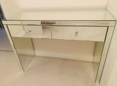 £140 • Buy APHRODITE Venetian Mirrored Dressing Table With 2 Drawers