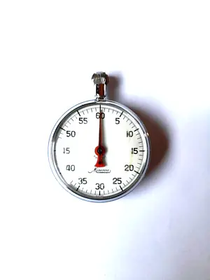 Vintage MINERVA 1960s Stopwatch Working SWISS Made Mechanical Counts Seconds • $89