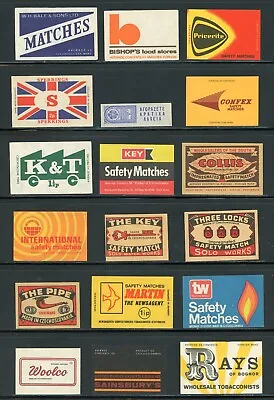 Vintage Matchbox Advertising Labels Lot Of 36 Different !! Ss23 • $1.46