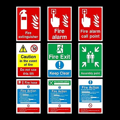 £1.59 • Buy Fire Action / Alarm / Assembly Plastic Sign, Sticker - All Materials & Sizes