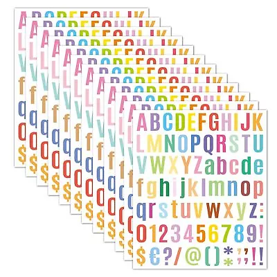 10 Sheets Colorful Letter Stickers Self Adhesive Vinyl Alphabets Stickers Ma... • $11.44