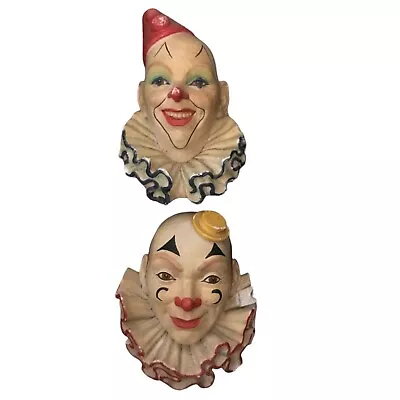 VTG Legend Products Chalkware Clown No. 2 And 5 1983 And 1985 8” X 5” READ • $40