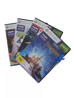 Xbox 360 Bundle X 4 Games Kinect. Sport Dance Adventure & Disneyland  • $29.95
