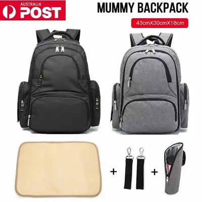 $20.99 • Buy Waterproof Large Baby Diaper Nappy Backpack Maternity Mummy Changing Bag