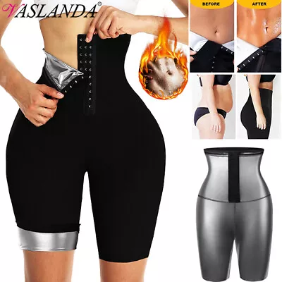 Women Sauna Sweat Shorts Fitness Capris Pants Exercise Weight Loss Body Shaper • $12.79