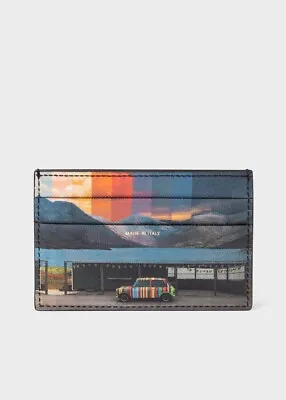 NWT Paul Smith $200 Mini Cooper Mountain Leather Card Wallet Made In Italy. • $159