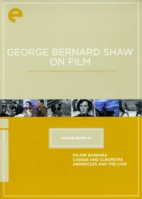 George Bernard Shaw On Film: Criterion Collection: Eclipse Series 20 (DVD) NEW • $45.95