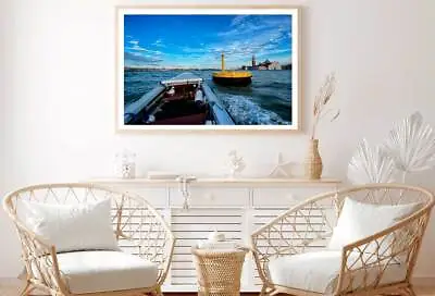 Lake With Boats Venice City Italy Print Premium Poster High Quality Choose Sizes • £43.33