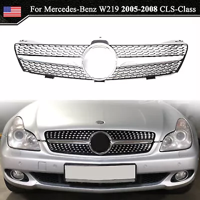 Diamond Front Upper Grille Grill For Mercedes Benz W219 CLS500 CLS550 2005-2008 • $69.99