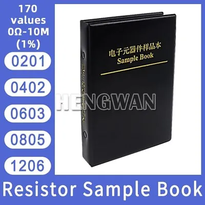 4250 8500 8850PCS 0201 0402 0603 0805 1206 1% SMD Chip Resistor Sample Book Kit • $25.98