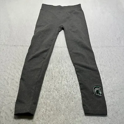 Michigan State Spartans Leggings Womens Small S Gray Fleece Slim Fit Pants • $12.91