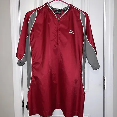 Mizuno Baseball Short Sleeve Pullover Large Lite Men’s College Warm Up Wind • $18