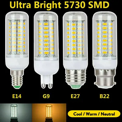 LED Corn Light Bulbs E12 E27 G9 GU10 Screw Base White Lamp 6W 12W 15W 110V 120V • $0.99