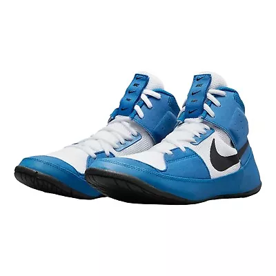 Nike Fury Blue White Blk MMA Boxing Wrestling Shoes AO2416-401 Sz Mens 10 • $84.95