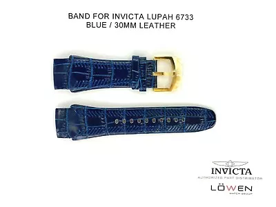 Authentic Invicta Lupah 6733 Blue Leather 30MM Watch Band • $29.95